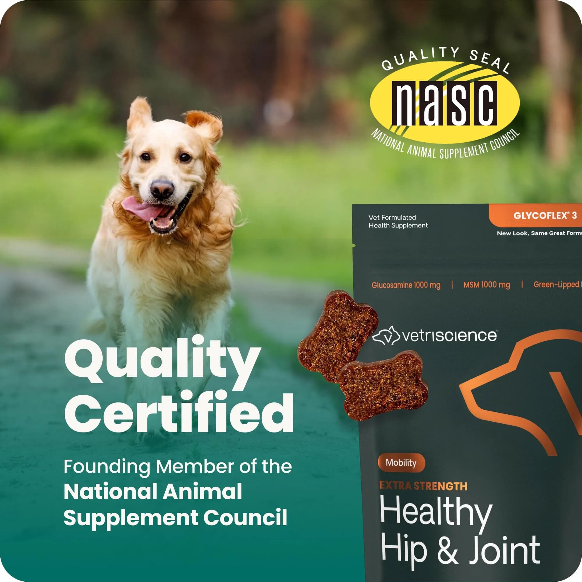 VetriScience Extra Strength Hip & Joint Dog Chews | 120 Chews (272g) - view 7