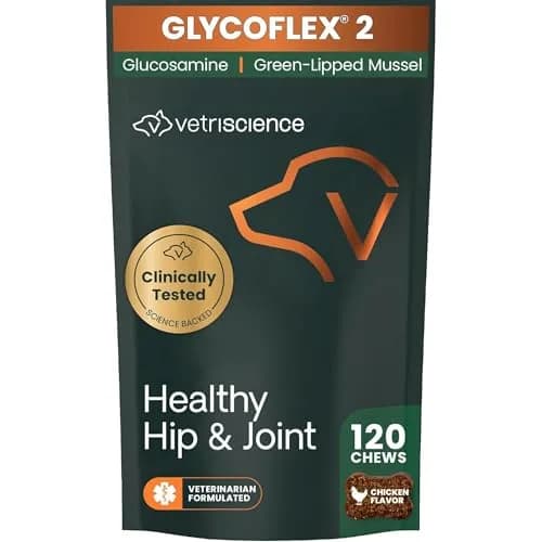 VetriScience GlycoFlex Stage 2 Hip & Joint Chews for Dogs, 120 Count | Promotes Mobility and Protects Joints thumbnail 1