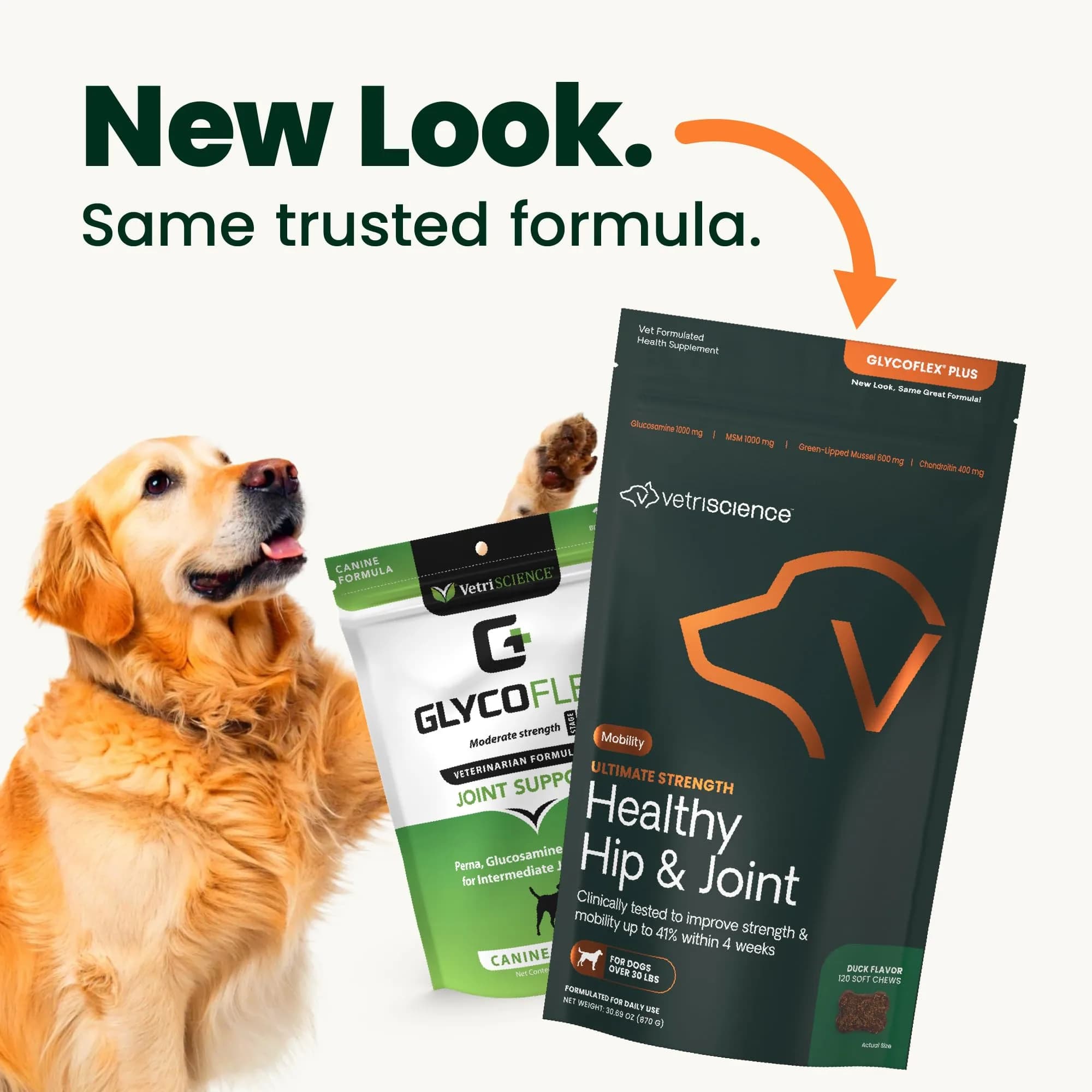 VetriScience GlycoFlex Stage 2 Hip & Joint Chews for Dogs, 120 Count | Promotes Mobility and Protects Joints - view 2
