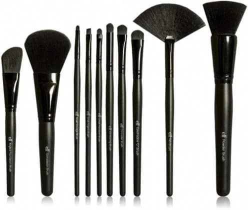 e.l.f. 19-Piece Makeup Brush Set & Roll | Vegan, Cruelty-Free, Travel Case Included