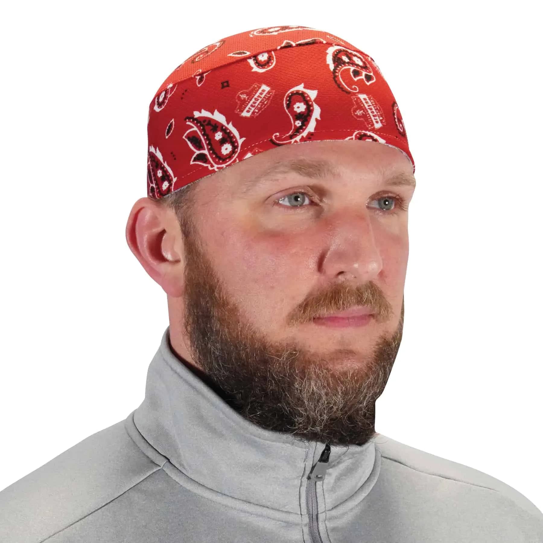 Ergodyne Chill Its 6630 Skull Cap, Terry Sweatband | Sweat-Wicking Summer Headwear for Men