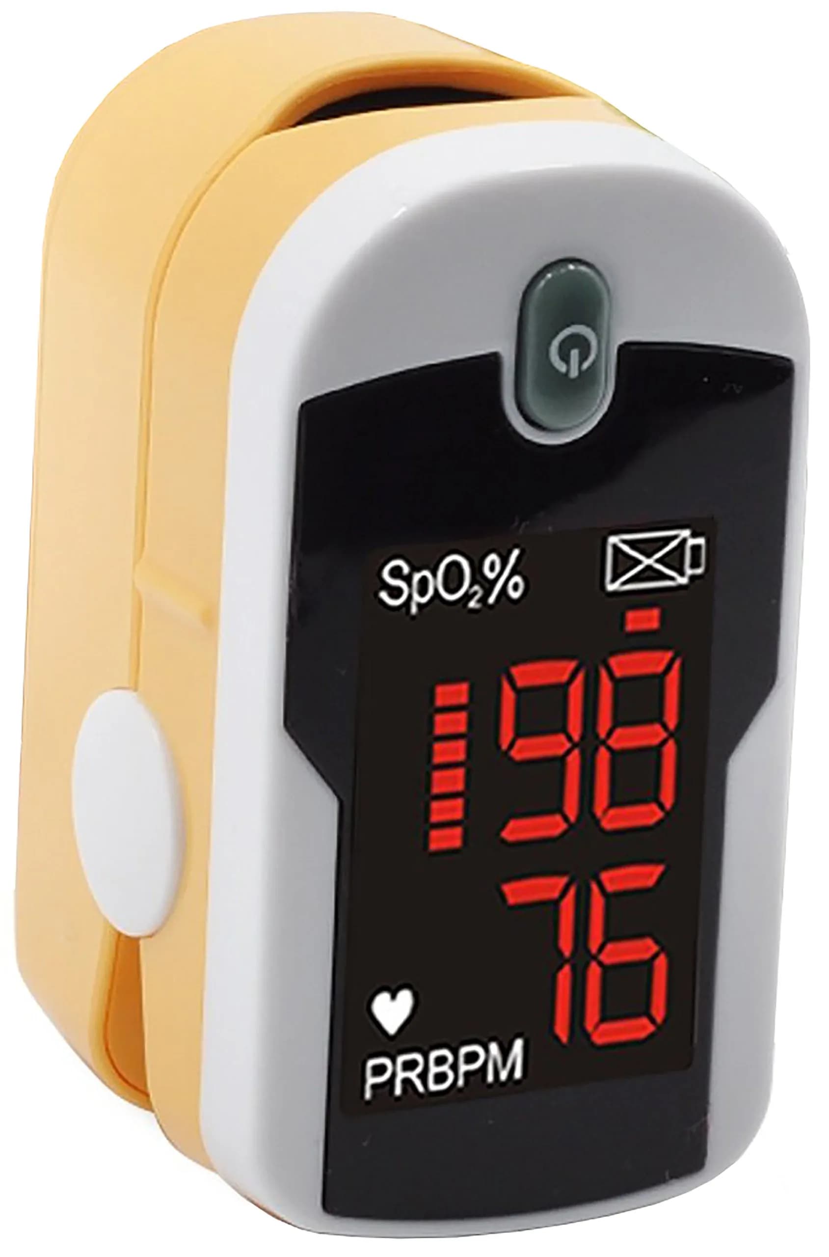 Concord Fingertip Pulse Oximeter with Reversible Display | Accurate Blood Oxygen & Pulse Monitoring — Topaz Yellow