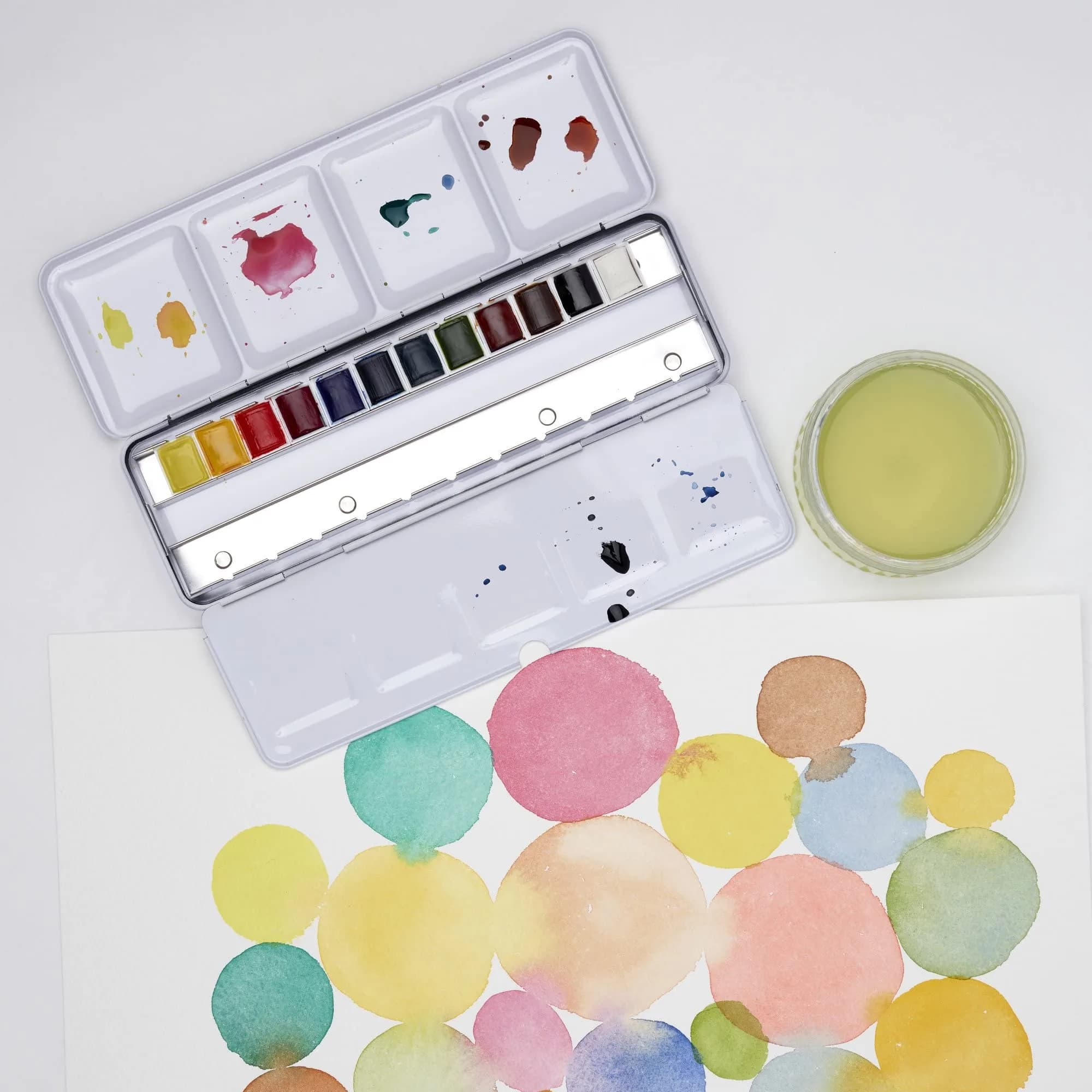 Winsor & Newton Cotman Watercolor Paint Set, 12 Half Pan Travel Tin | Artist Grade Watercolors for India - view 6