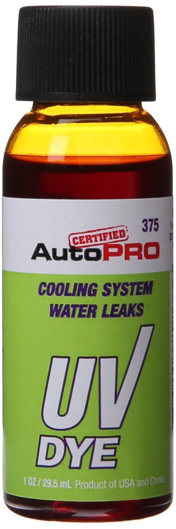 A/C Pro Radiator & Engine Cooling System UV Dye 1 Oz | Helps Locate Leaks - main product image