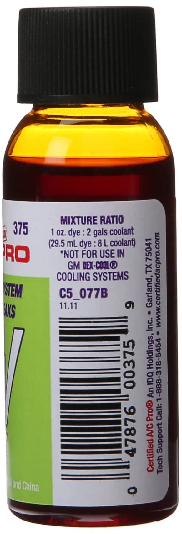 A/C Pro Radiator & Engine Cooling System UV Dye 1 Oz | Helps Locate Leaks - view 2