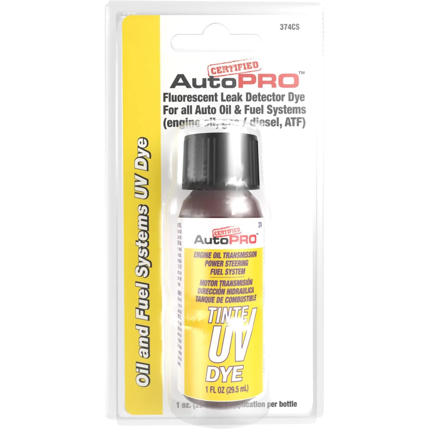 A/C PRO Certified Oil and Fuel System UV Dye, Leak Detector for Cars, 1 Oz - view 2