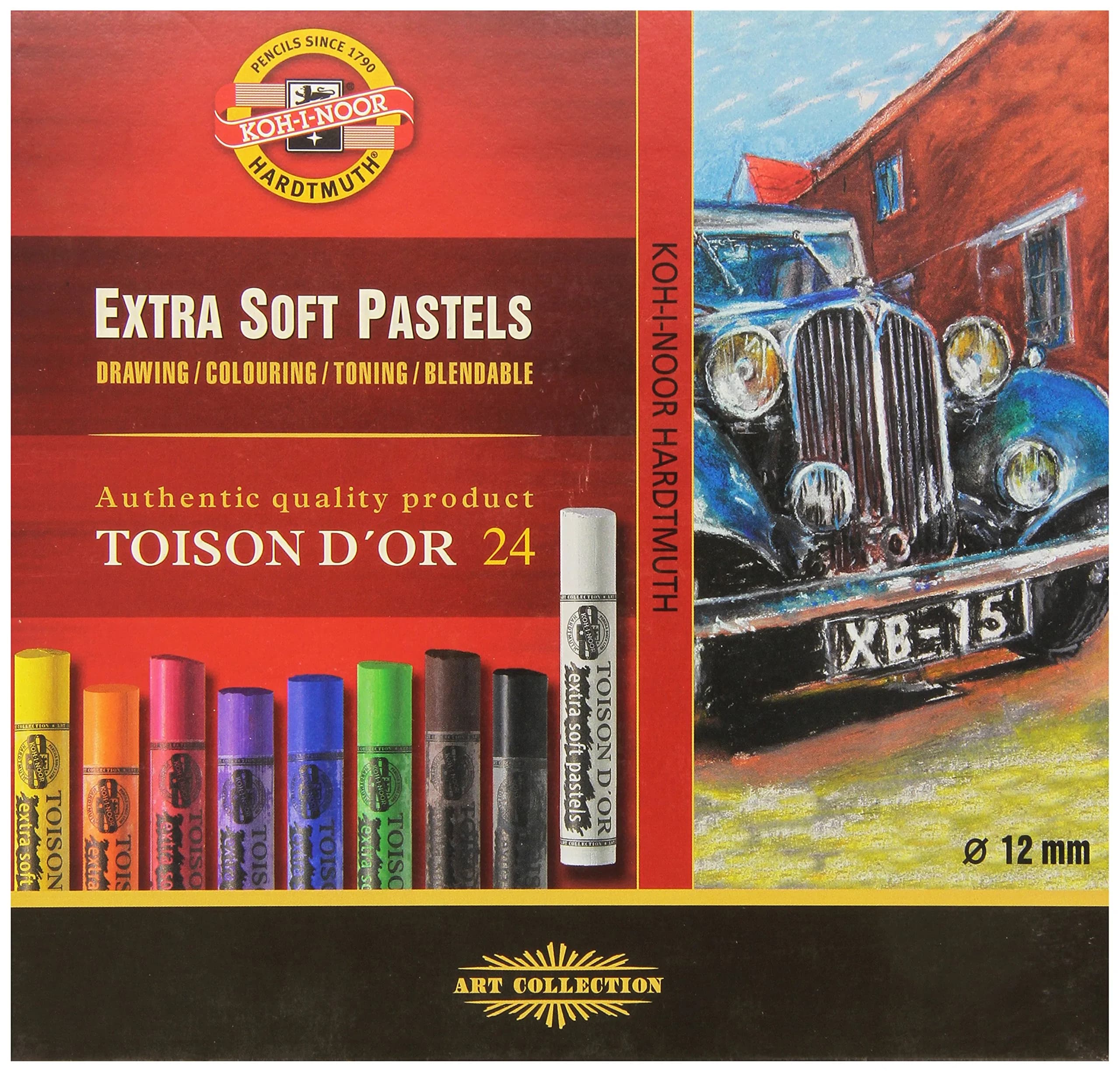 Koh-I-Noor Extra Soft Pastels Set/24 (FA8554) | Assorted Colors Writing Instrument — Multicolor
