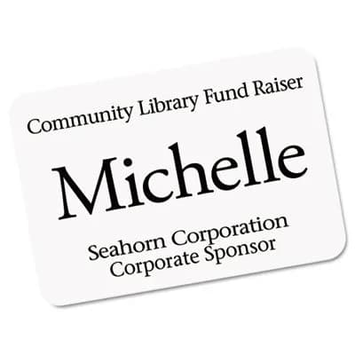 Avery EcoFriendly Recycled Name Tags 2-1/3" x 3-3/8" White Removable Adhesive 400 Printable Name Badges | Made with 100% Post-Consumer Recycled Paper - view 4