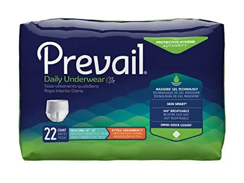 Prevail Daily Underwear Small Youth 22 Count | Moderate Absorbency Disposable Briefs thumbnail 1