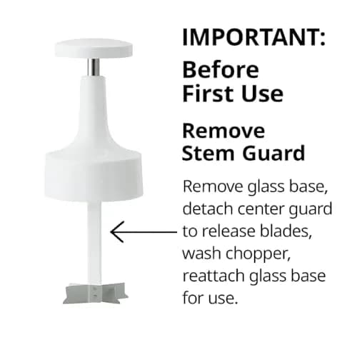 HIC Kitchen Old Fashioned Onion Chopper, Glass, 18/8 Stainless Steel Blades | Quick, Consistent Food Prep thumbnail 4