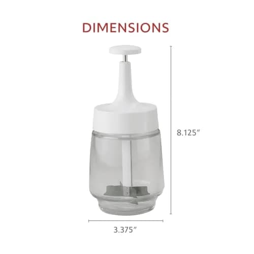 HIC Kitchen Old Fashioned Onion Chopper, Glass, 18/8 Stainless Steel Blades | Quick, Consistent Food Prep thumbnail 5