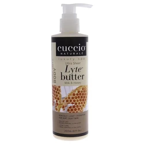 Cuccio Naturale Lyte Ultra-Sheer Body Butter Milk and Honey 237ml (8 Fl Oz) | Deep Hydration for Dry Skin thumbnail 1