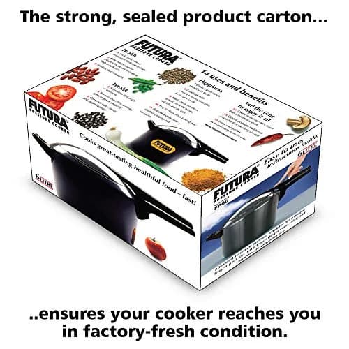 Futura O60 Pressure Cooker 6 L (6.3 Quarts) | Hard-Anodized Aluminium for All Cooktops thumbnail 5