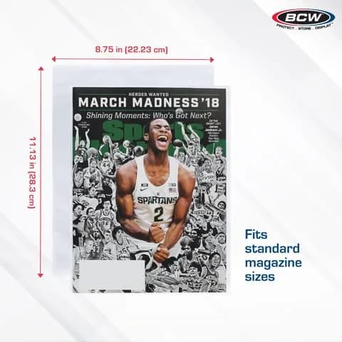 BCW Magazine Bags - 200 Count | Fits Standard 8.5 x 11 Inch Magazines | Acid-Free Polypropylene Sleeves for Collectors thumbnail 3