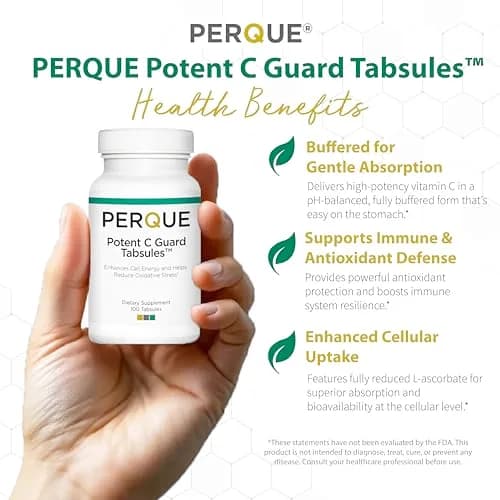 PERQUE Potent C Guard 1000 mg | Vegetarian Vitamin C Supplement for Adults in India thumbnail 2