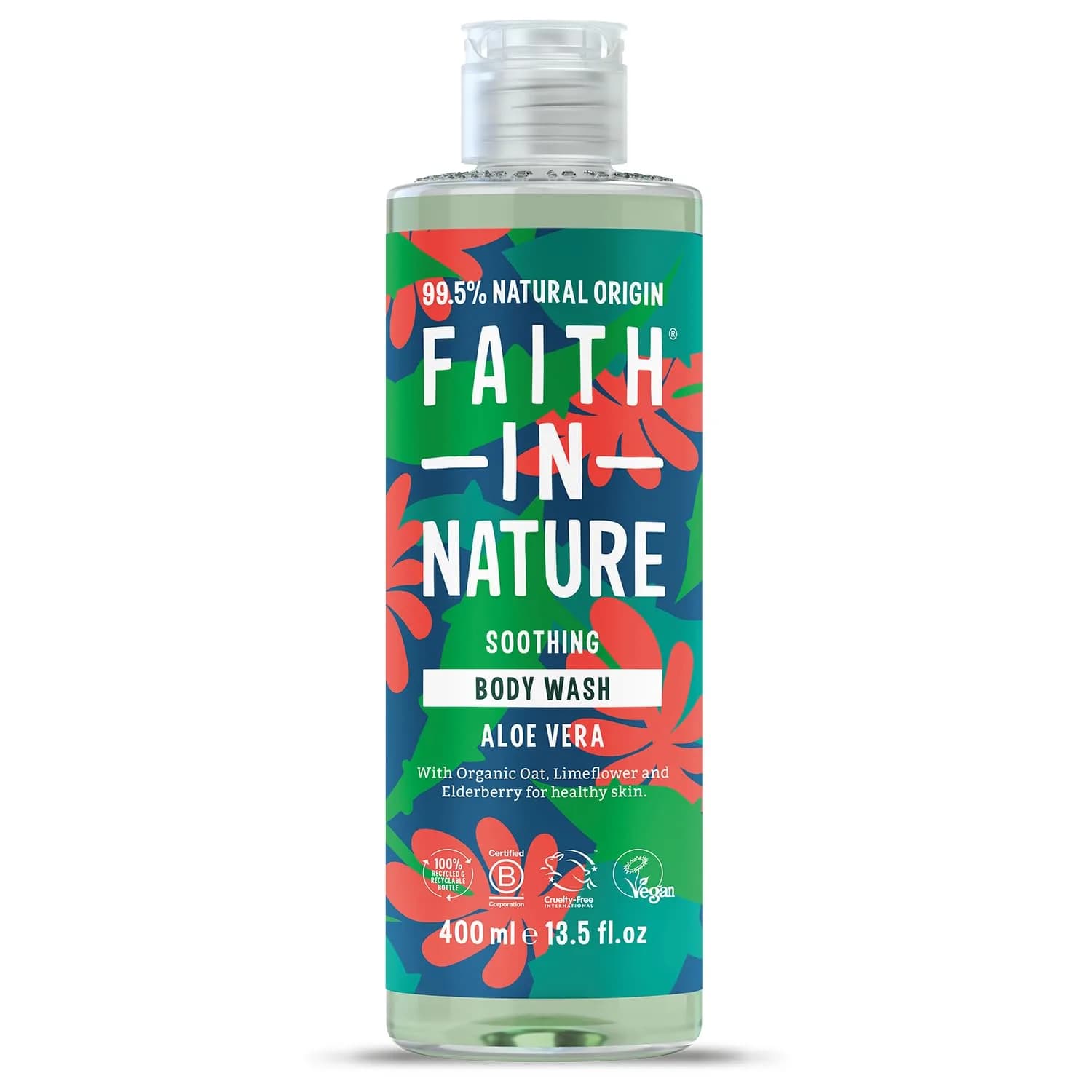 Faith In Nature Aloe Vera Rejuvenating Body Wash 400ml | Soothing, Hydrating & Aromatherapy