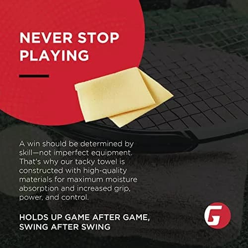 GAMMA Tacky Towel 8"x5" | Non-Toxic Grip Traction Enhancer for Tennis & Golf thumbnail 6