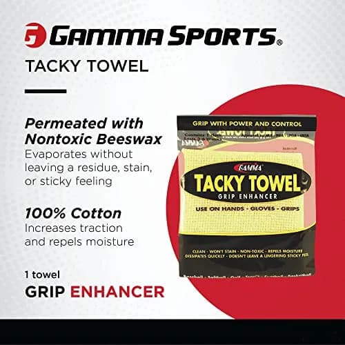 GAMMA Tacky Towel 8"x5" | Non-Toxic Grip Traction Enhancer for Tennis & Golf thumbnail 2