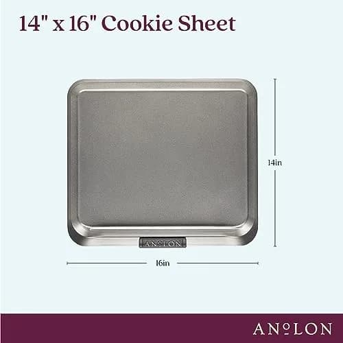 Anolon Advanced Nonstick Bakeware with Grips 14" x 16" | Heavy Gauge Steel, Oven Safe to 450°F thumbnail 3