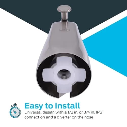 EZ-FLO Adjustable Diverter Spout 14.6 cm (5.75 inch) Chrome | Wall Mount Tub Faucet with Diverter thumbnail 5