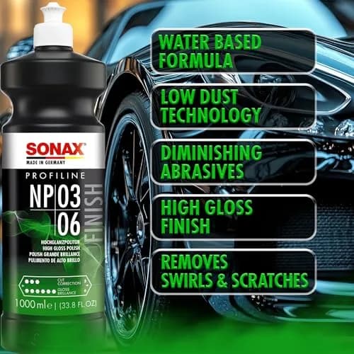 Sonax Nano Polish 03/06 (250 ml) | High-Gloss Car Paint Finish, Silicone-Free, Medium Abrasive (1500 grit) thumbnail 5