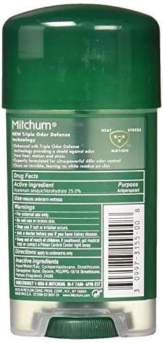 Mitchum Men's Gel Deodorant Unscented 4.5 oz (2-Pack) | 48-Hour Wetness Protection thumbnail 2