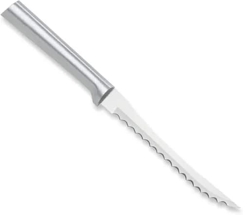 RADA Tomato Slicer Knife (R126), Silver, Pack of 6 | Effortless Tomato Slicing with Dual-Serrated Blade thumbnail 1