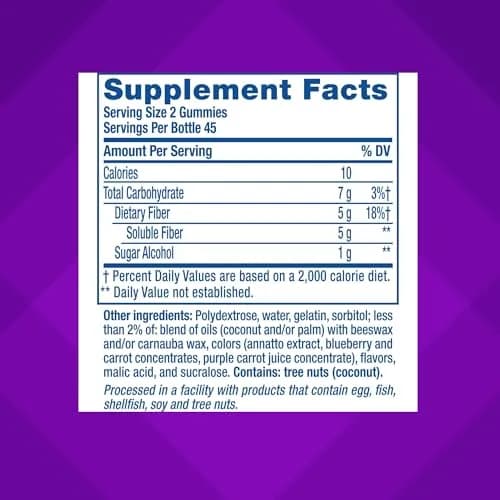 Vitafusion Fiber Well Gummies 90 Count (45 Day Supply) | Sugar Free Fiber Supplement for Digestive Health & Regularity thumbnail 4