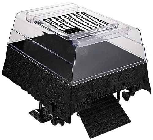 Penn-Plax Reptology Turtle Topper – Above Tank Basking Platform for 55 Gallon Tanks, Black thumbnail 1