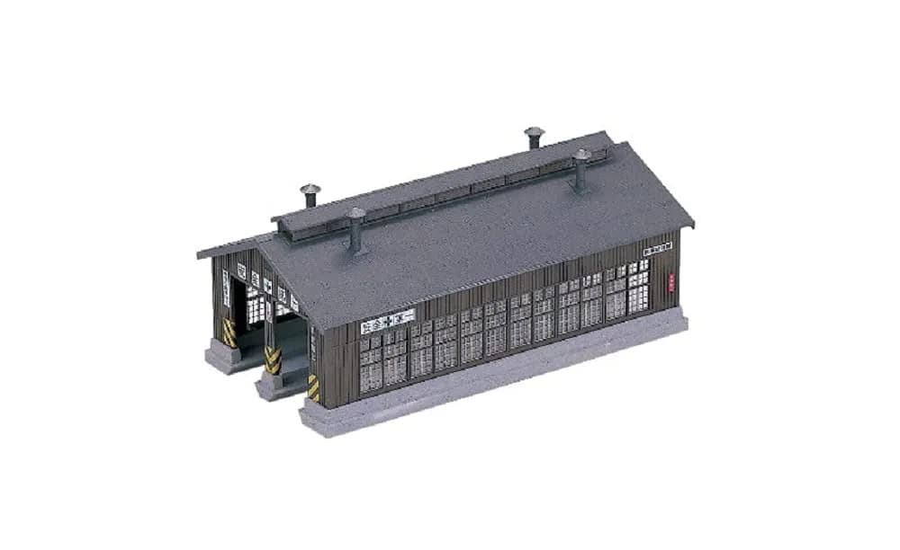 Kato N Scale Unitrack 2-Stall Engine House Kit | Model Railway Building for Enthusiasts — Grey
