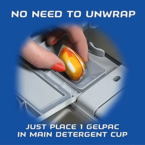 Finish Gelpacs Dishwasher Detergent, Orange Scent, 32 Count | World's #1 Recommended Brand thumbnail 3