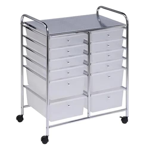 Honey-Can-Do 12-Drawer Rolling Cart 66cm (26in) | Mobile Organizer for Crafts & Office thumbnail 1