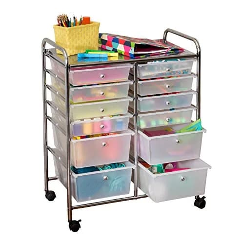 Honey-Can-Do 12-Drawer Rolling Cart 66cm (26in) | Mobile Organizer for Crafts & Office thumbnail 3
