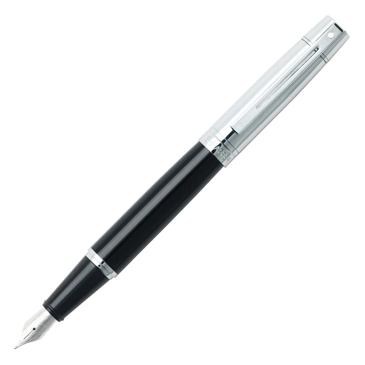 Sheaffer Fountain Pen 1 Count | Glossy Black & Chrome, Fine Nib, Elegant Design - main product image