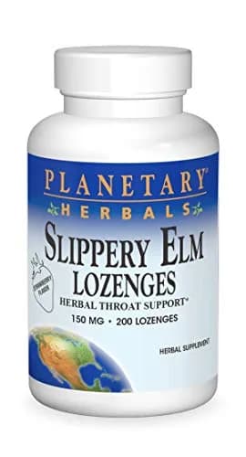 Planetary Herbals Slippery Elm Lozenges, Strawberry, 200 Count | Soothes Throat & Supports Immunity thumbnail 1