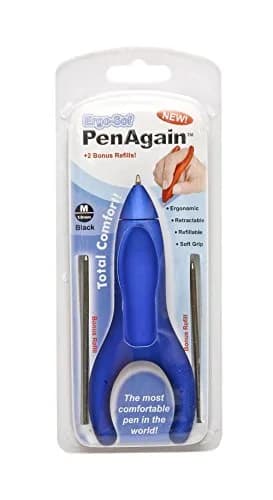 PenAgain ErgoSof Pen Blue, Medium Point, Black Ink | Ergonomic Grip for Arthritis & Carpal Tunnel thumbnail 5