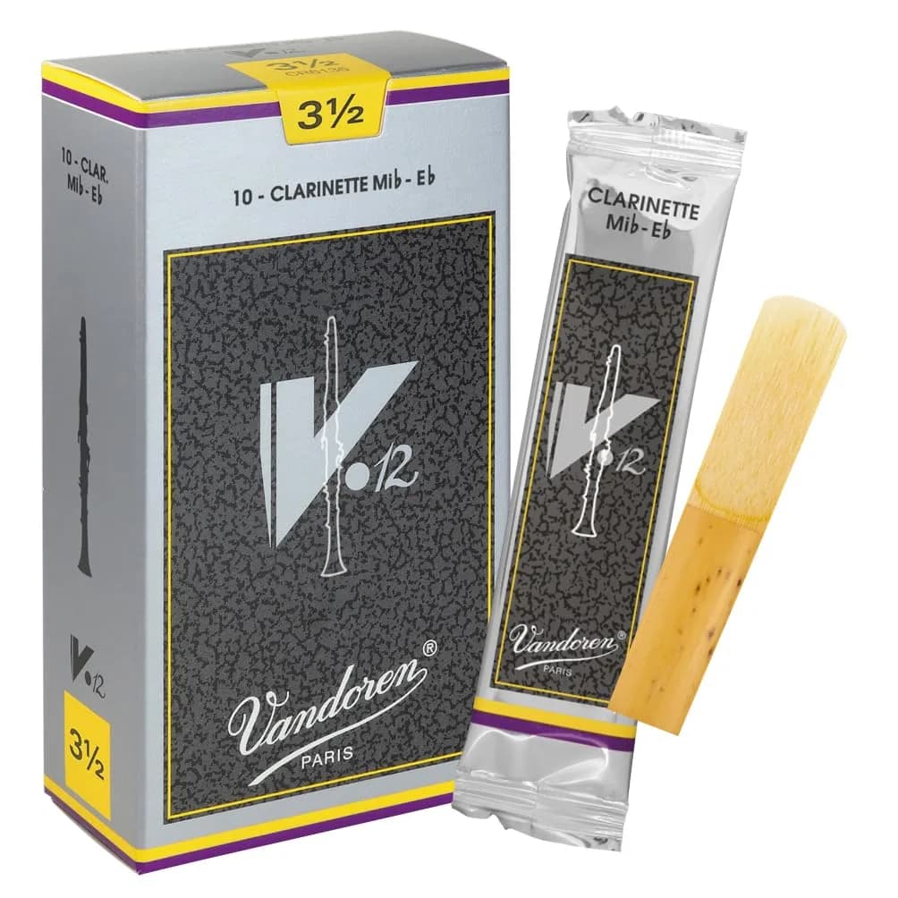 Vandoren V.12 Eb Clarinet Reeds Strength 3.5 (Box of 10) | Rich Sound & Long-Lasting - main product image