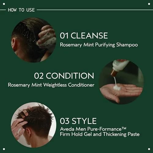 AVEDA Men Pure-Formance Firm Hold Hair Gel 150 ml (5 Fl Oz) | Maximum Hold, Control, Shine thumbnail 6