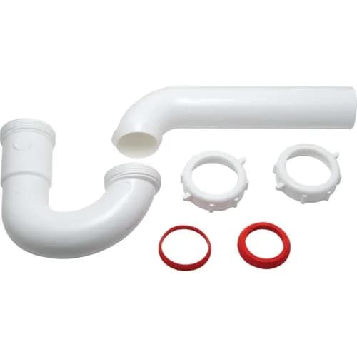 Plumb Pak 400WK Plastic P-Trap Kit 1.5" or 1.25" Inlet x 1.5" Outlet, White | Essential Plumbing Fitting thumbnail 1