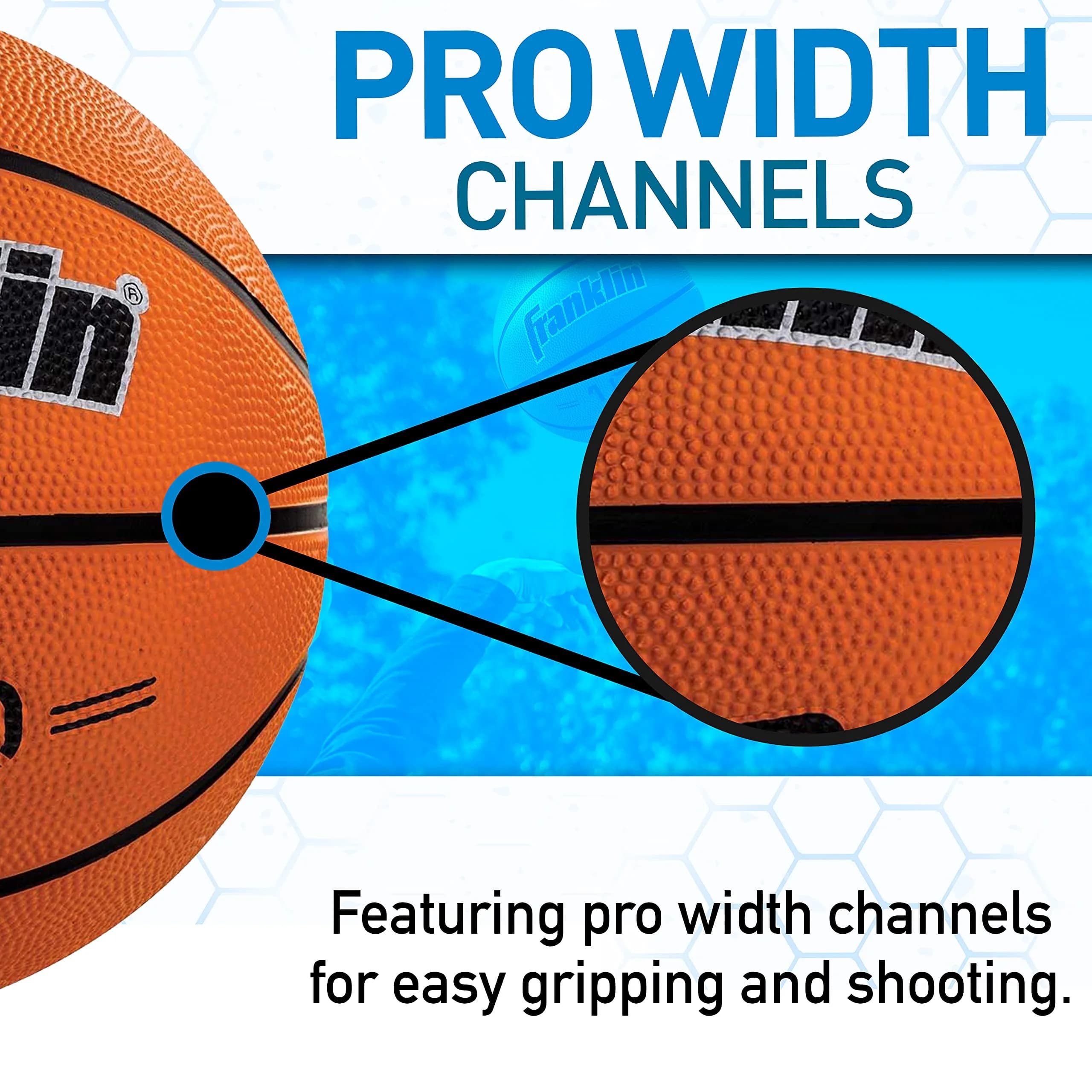 Franklin Sports Grip-Rite 100 Basketball Size 6 (28.5") | Official Women's & Youth Indoor/Outdoor Rubber Ball - view 5