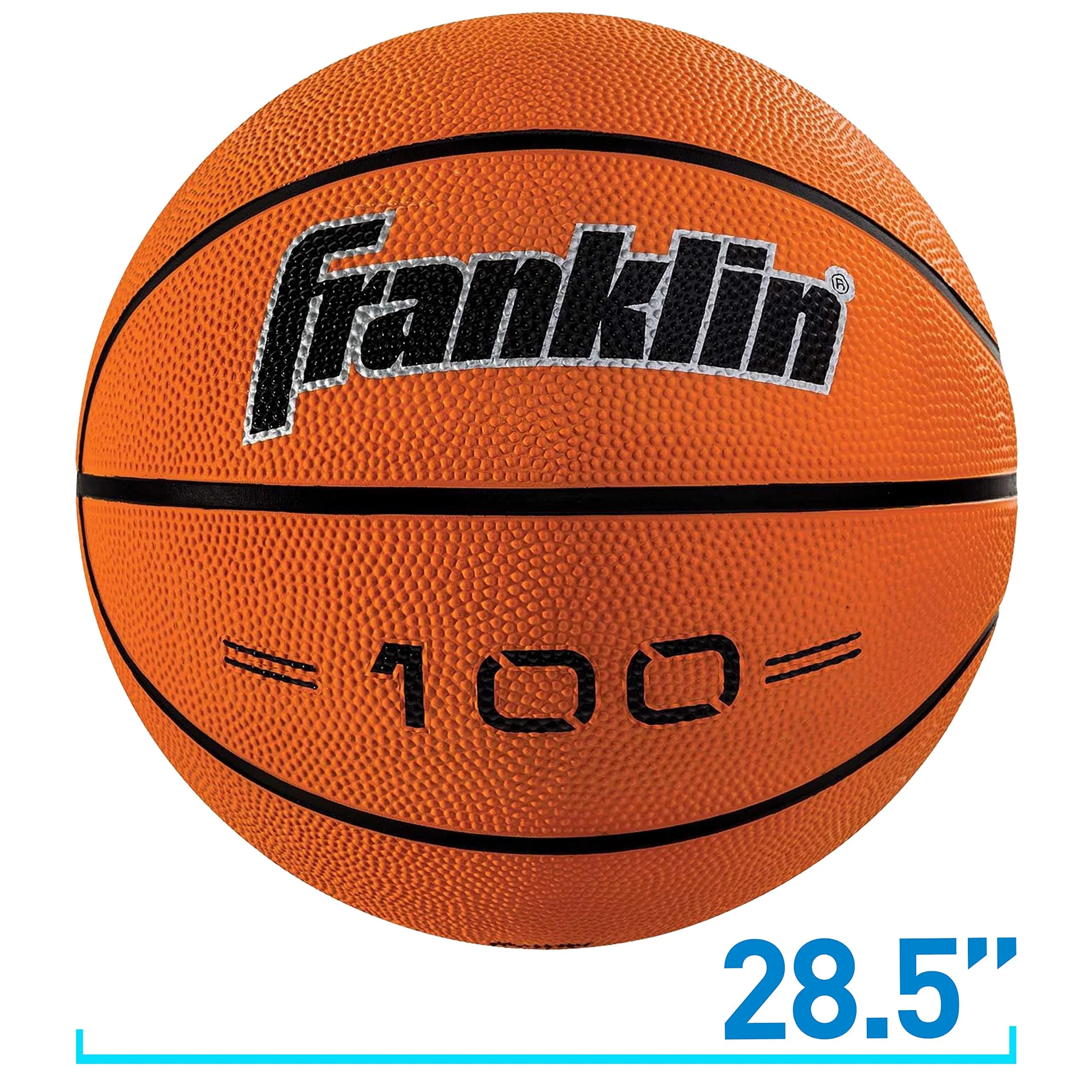 Franklin Sports Grip-Rite 100 Basketball Size 6 (28.5") | Official Women's & Youth Indoor/Outdoor Rubber Ball - view 6