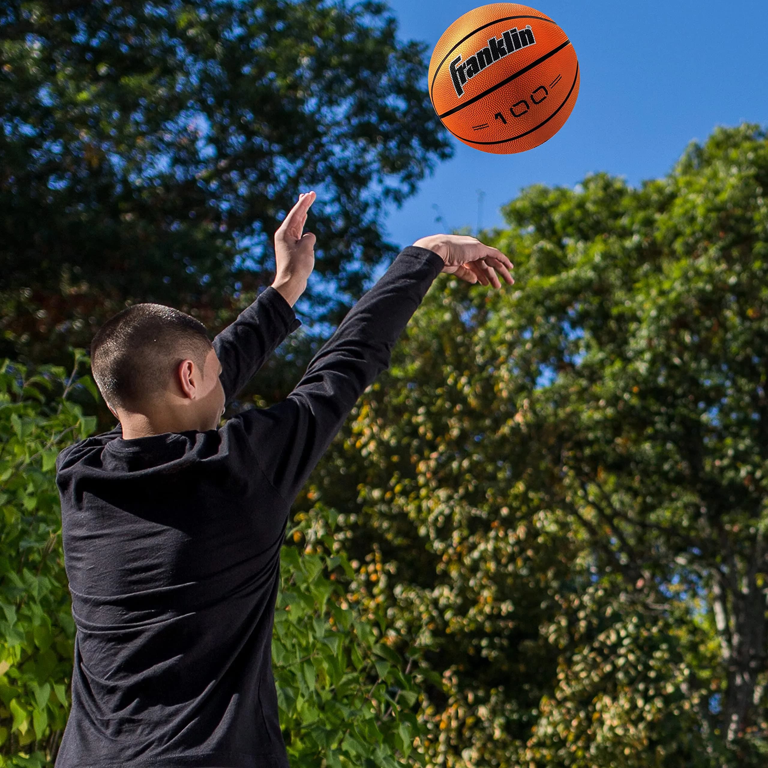 Franklin Sports Grip-Rite 100 Basketball Size 6 (28.5") | Official Women's & Youth Indoor/Outdoor Rubber Ball - view 7