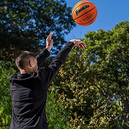 Franklin Sports Grip-Rite 100 Basketball Size 6 (28.5") | Official Women's & Youth Indoor/Outdoor Rubber Ball thumbnail 7