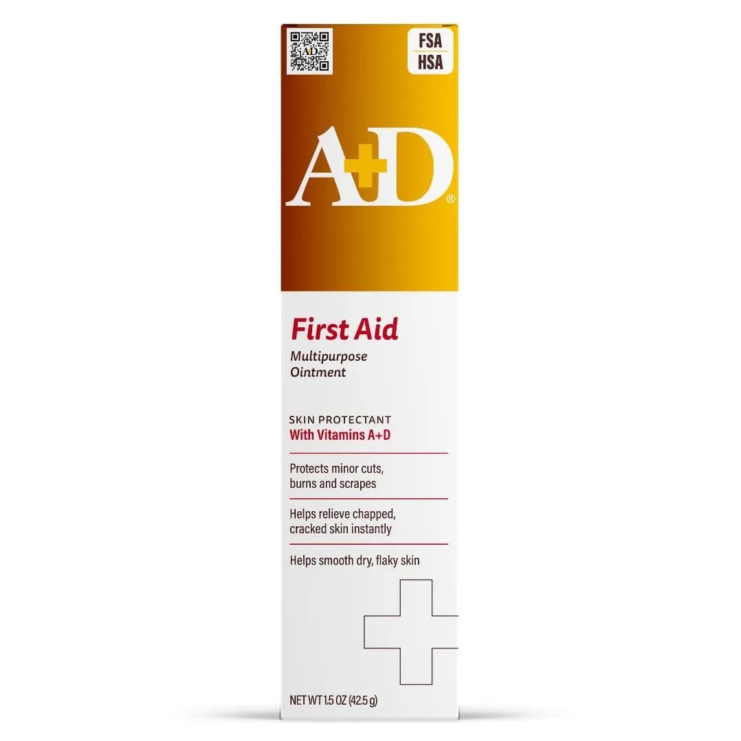 A+D First Aid Healing Ointment 1.5 oz | Moisturizes & Protects Dry Skin, Cracked Heels & Lips — 1.5 Ounce