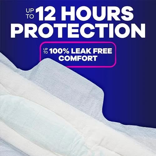 Always Maxi Feminine Pads Size 5 Extra Heavy Overnight With Wings Unscented 20 Count | 100% Leak Free Comfort thumbnail 4