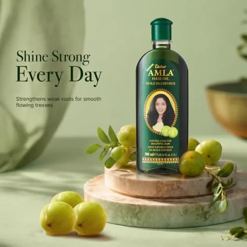 Dabur Amla Hair Oil – Nourishing Herbal Oil with Pure Amla & Botanical Extracts for Healthy, Moisturized Scalp, Strong, Shiny Hair – Ayurvedic Strengthen Roots for Men & Women – 500 ml (Pack of 3) thumbnail 2