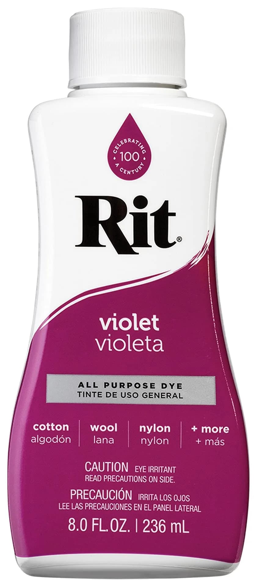 Rit Liquid Fabric Dye - Vibrant Violet, 237ml (8 Fl Oz) for All Fabrics - main product image
