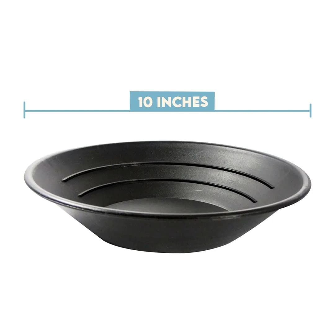 SE 10” Black Plastic Gold Pan with Riffles | Lightweight Prospecting Tool - view 5