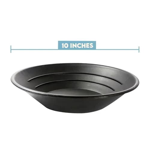 SE 10” Black Plastic Gold Pan with Riffles | Lightweight Prospecting Tool thumbnail 5