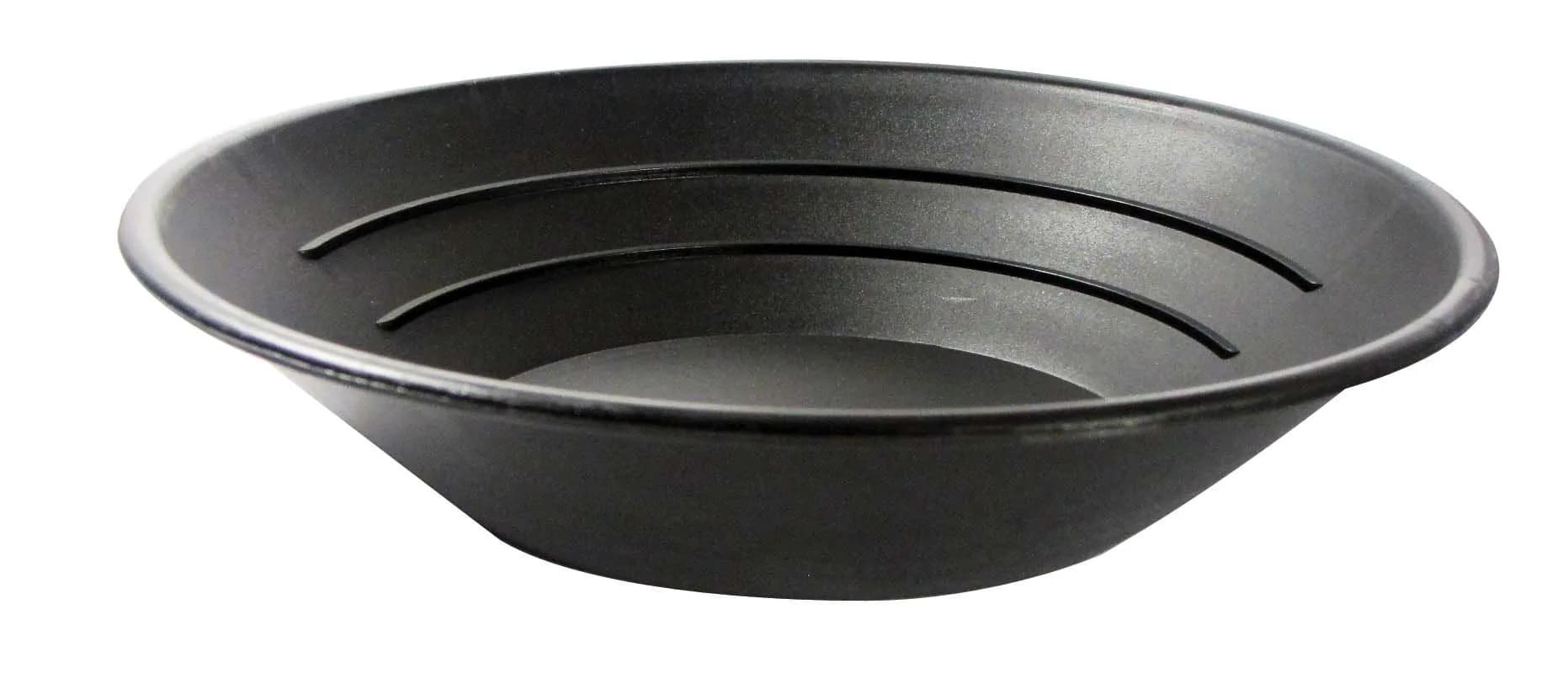 SE 10” Black Plastic Gold Pan with Riffles | Lightweight Prospecting Tool - view 4